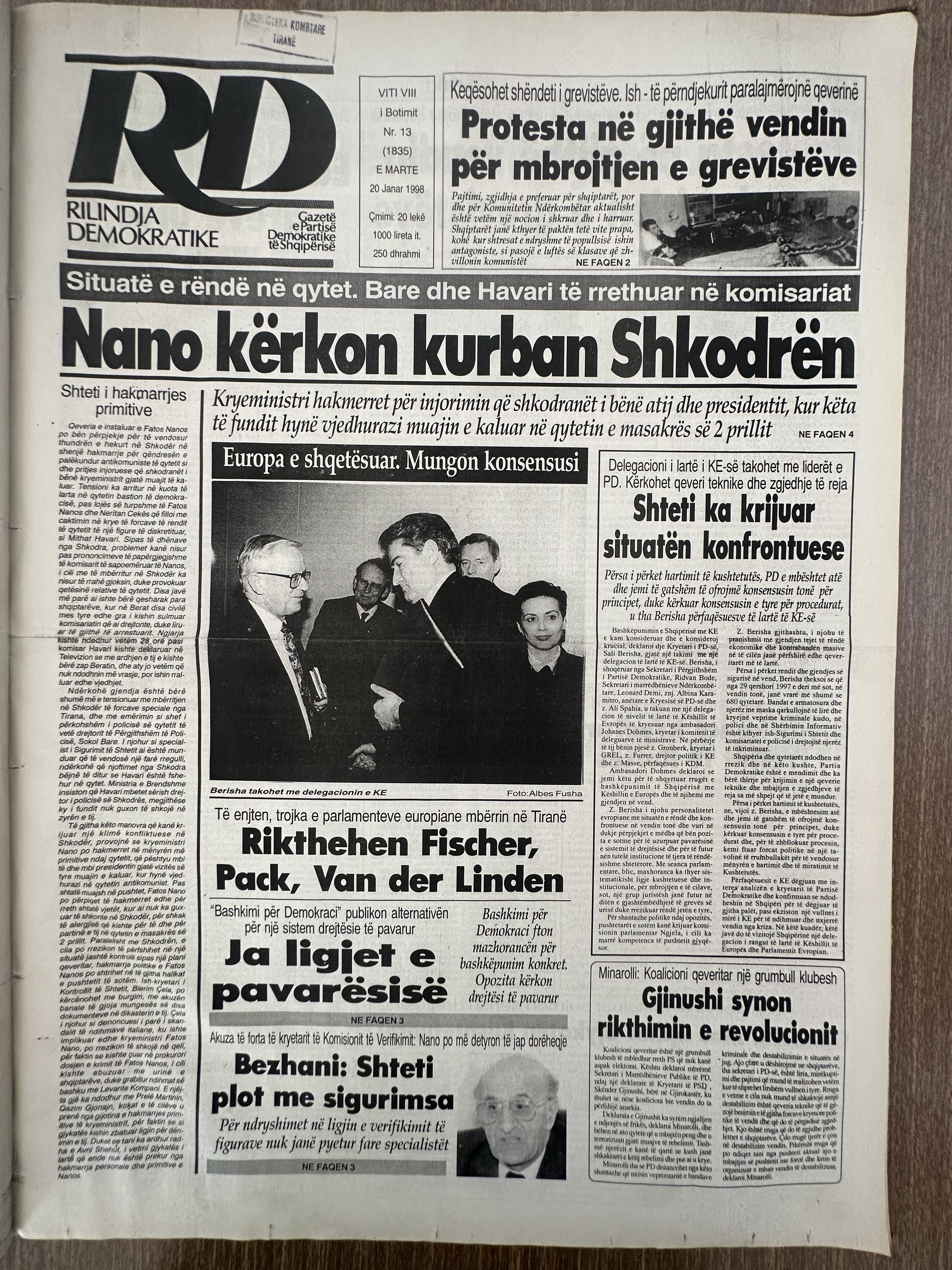Rilindja Demokratike 1998-01-20